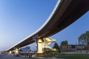 Beneath the Ramp to the Big Four Bridge