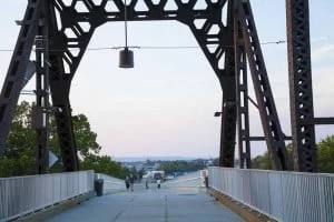 Down the Big Four Bridge Ramp to Jeffersonville