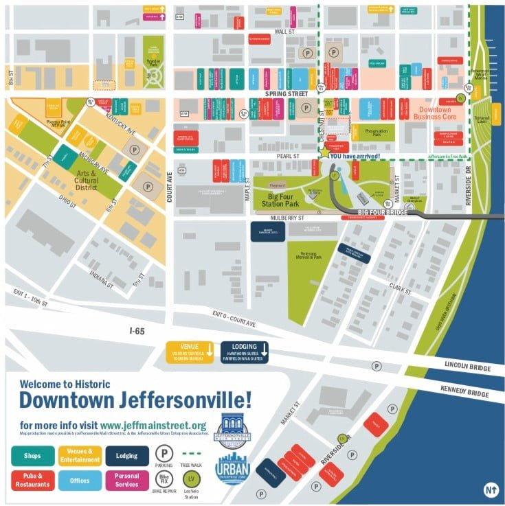 Map of Downtown Jeffersonville