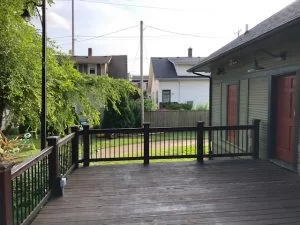 The back deck at Preservation Station event space